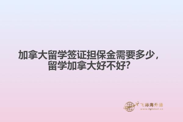 加拿大留學簽證擔保金需要多少，留學加拿大好不好？