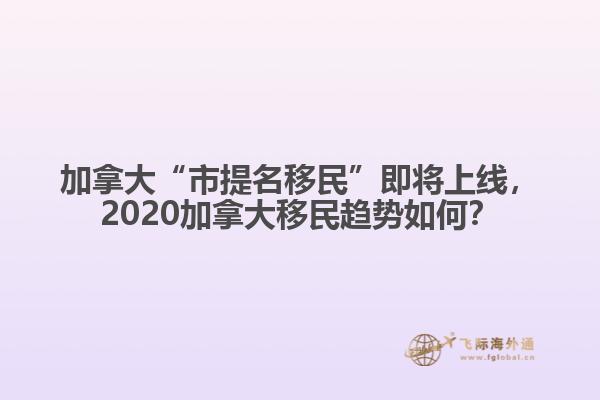 加拿大“市提名移民”即將上線，2020加拿大移民趨勢(shì)如何？
