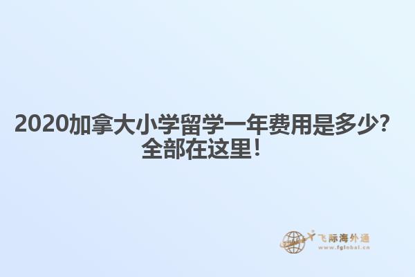 2020加拿大小學(xué)留學(xué)一年費用是多少？全部在這里！