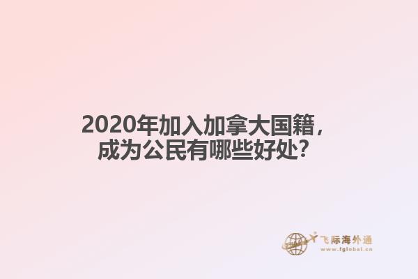 2020年加入加拿大國籍，成為公民有哪些好處？