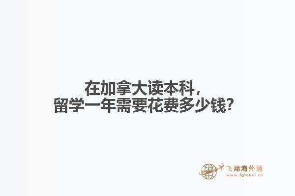 在加拿大讀本科，留學(xué)一年需要花費(fèi)多少錢？