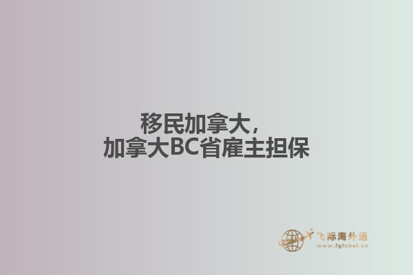 移民加拿大，加拿大BC省雇主擔(dān)保