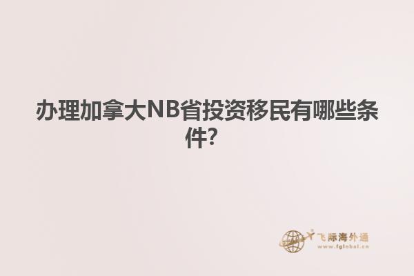 辦理加拿大NB省投資移民有哪些條件？