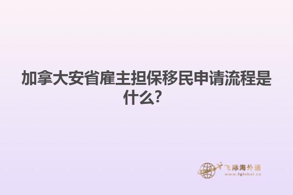 加拿大安省雇主擔保移民申請流程是什么？