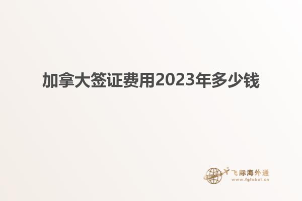 加拿大簽證費(fèi)用2023年多少錢