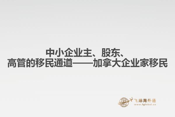 中小企業(yè)主、股東、高管的移民通道——加拿大企業(yè)家移民