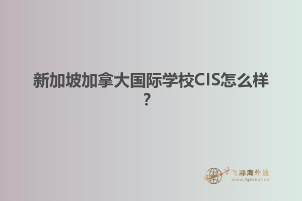 新加坡加拿大國際學(xué)校CIS怎么樣？