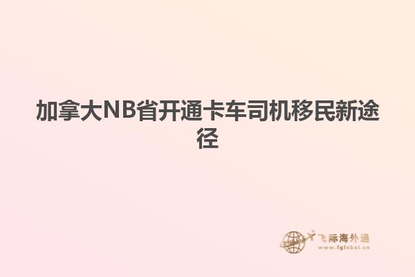 加拿大NB省開通卡車司機移民新途徑